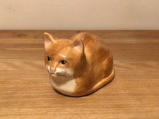 Babbacombe Pottery Ginger White Cat Figurine