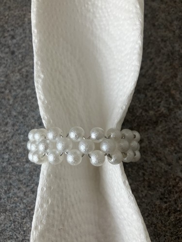 Pearl napkin rings - pearl,