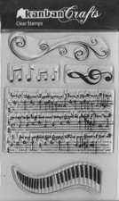 Kanban Musical Clear Stamp Set for cardmaking, scrapbooking, crafts