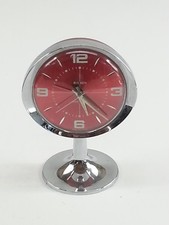 Space Age 1970s Westclox Big Ben Red Face Pedestal Alarm Clock Atomic