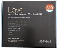 Harveys Love Your Table and Cabinet Kit Care for your furniture Protection kit