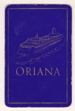 P & O Oriana Cruise Ship.single playing Card