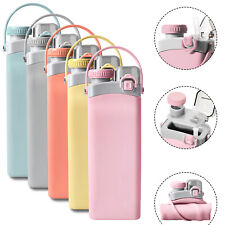 600ml Collapsible Water Bottles Reusable Silicone Water Bottle Foldable BPA Free