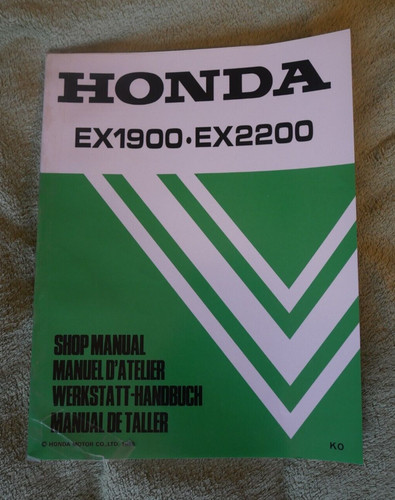 Honda shop manual - for, ex1900