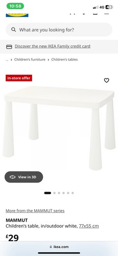 Ikea table ideal for