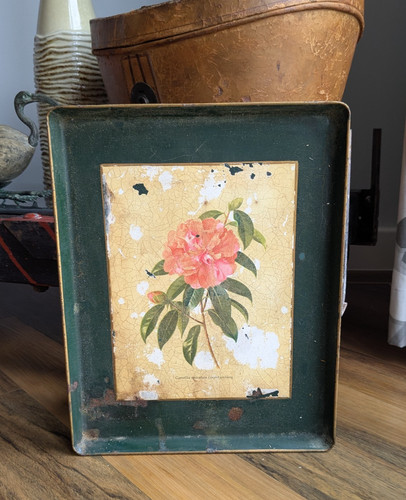 Vintage french metal - tray, size