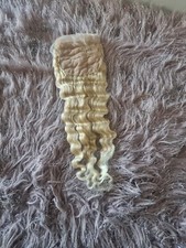16INCH 4X4 RUSSIAN SILK BASE TOPPER BLONDE 613# HUMAN HAIR DEEP WAVE 150% DENSIT