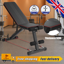 Foldable Dumbbell Bench Weight Training Fitness Incline Adjustable Workout Gym