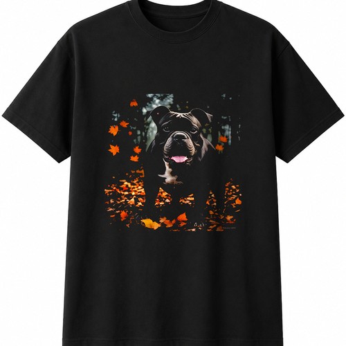 American bully autumn - bully, dog
