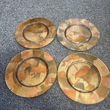 Set of 4 x Glass Charger Plate