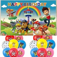 Paw Patrol Backdrop Banner Decorations Photo  Background Props 10 Free Balloons