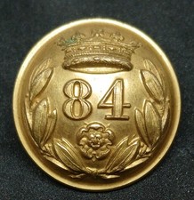 84th Regiment Of Foot York & Lancaster Regiment 25mm Military Button by Jennens
