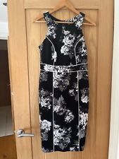  Black & White Monochrome Lipsy/Kim Kardashian Evening Dress Size 12 