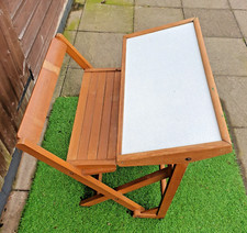 Vintage 1960s Italian Folding Children's Banquet Desk Table & Chair