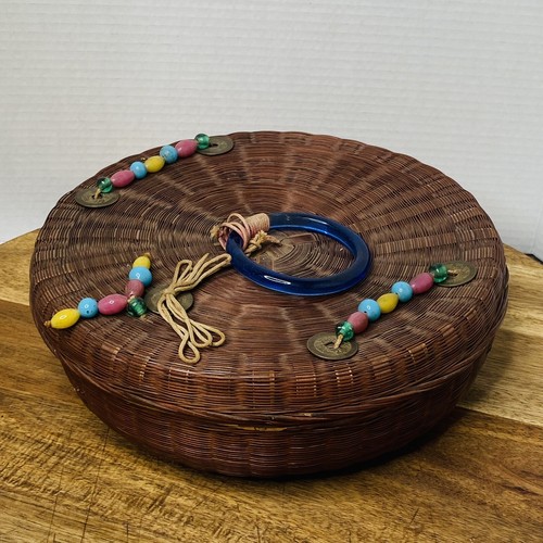 Antique chinese sewing basket - antique,