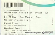 GRAHAM NASH TICKET Manchester Albert Hall 2016 21st May Original One Only
