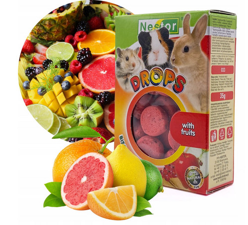 Fruit biscuit drops 35g food - fruit,