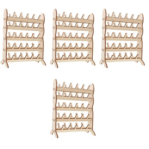 Beige wooden thread holder - beige,