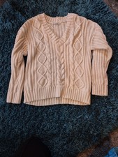 Cream V Neck Jumper From