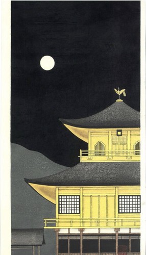 Kyoto kinkakuji moonlight - kyoto, "kinkakuji