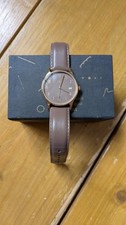 Beautiful mens Luch quartz watch in grogeous chocolate brown with rose-gold
