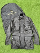Belstaff Panther Trialmaster Leather Jacket, Black,uk52/it62 5XL-6XL Largest