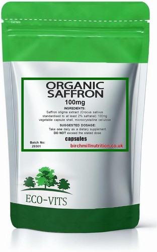 Organic saffron 100mg 60 - organic,