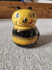 Vintage 1930's Sylvac Honey Bee Pot - NO 5383 - Rare with Honey Spoon