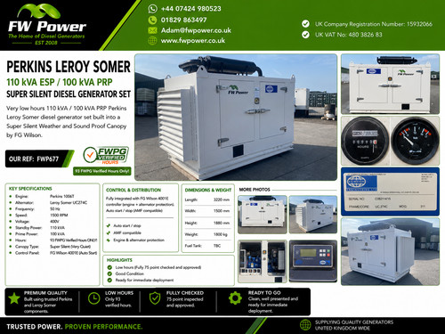 Wilson 110kva super silent - 110kva,