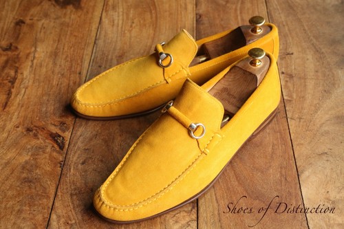 Russell bromley yellow suede - &,