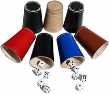 Colour Dice Cup with 5 Dice