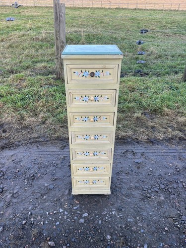 Vintage painted chest - vintage,
