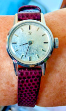 Ladies Swiss 1963 SS Omega Ladymatic Cal 661 24 Jewels 2 Adj Watch Serviced