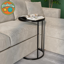 Round C-Shaped Side End Table