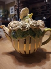 Mary Rose Young Teapot - Stunning , encrusted with gold lined roses