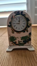 Vintage Mason's Ironstone Chartreuse Mantel Clock Excellent Condition Working 