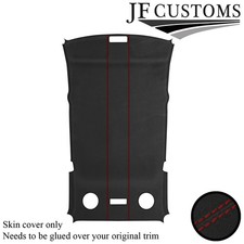 Red stitch grey luxe suede - d,
