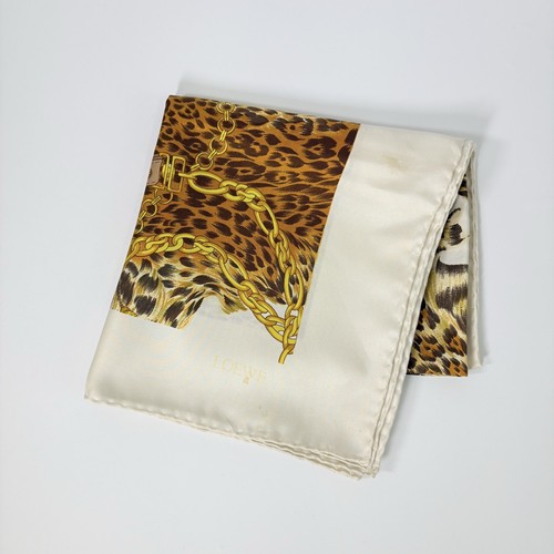 Loewe silk scarf leopard - loewe,
