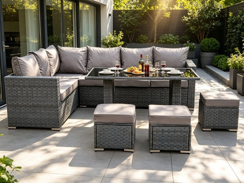 7pcs rattan garden furniture - rattan,