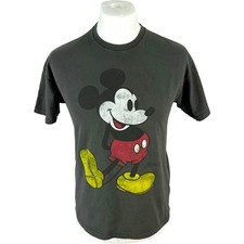 Disney T Shirt Medium Grey Mickey Mouse Graphic Cartoon Tourist Tee M