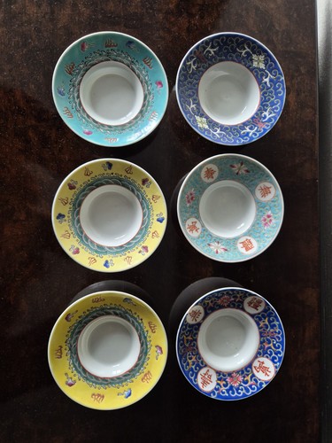 6xvintage chinese saucers - chinese,