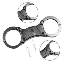 TCH Rigid Handcuffs Black Finish Dual Hole