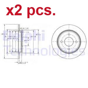 Pcs rear brake - rear, disc