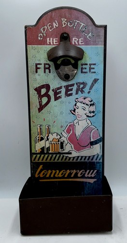 Wall mounted bottle opener - mounted,
