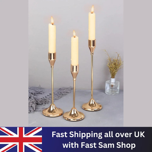 3pcs metal candlestick - 3pcs,