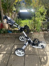 Clicgear Model 4.0 Golf Trolley Push Cart, White, 3 accessories, Decent