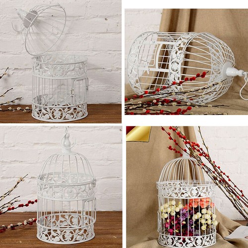 Large hanging bird cage white - large,