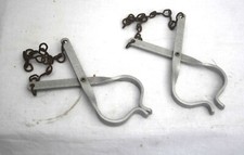 A PAIR OF GOOD USED VINTAGE HARDY WADER HANGERS