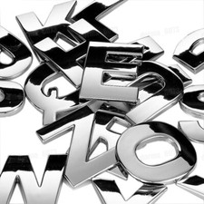 Car DIY 3D Chrome Metal Letter