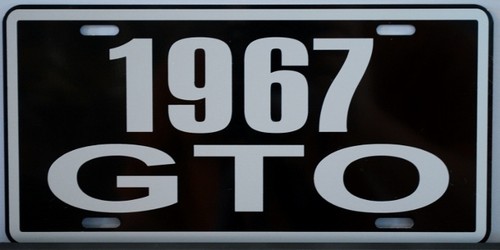 1967 pontiac gto license - 1967,